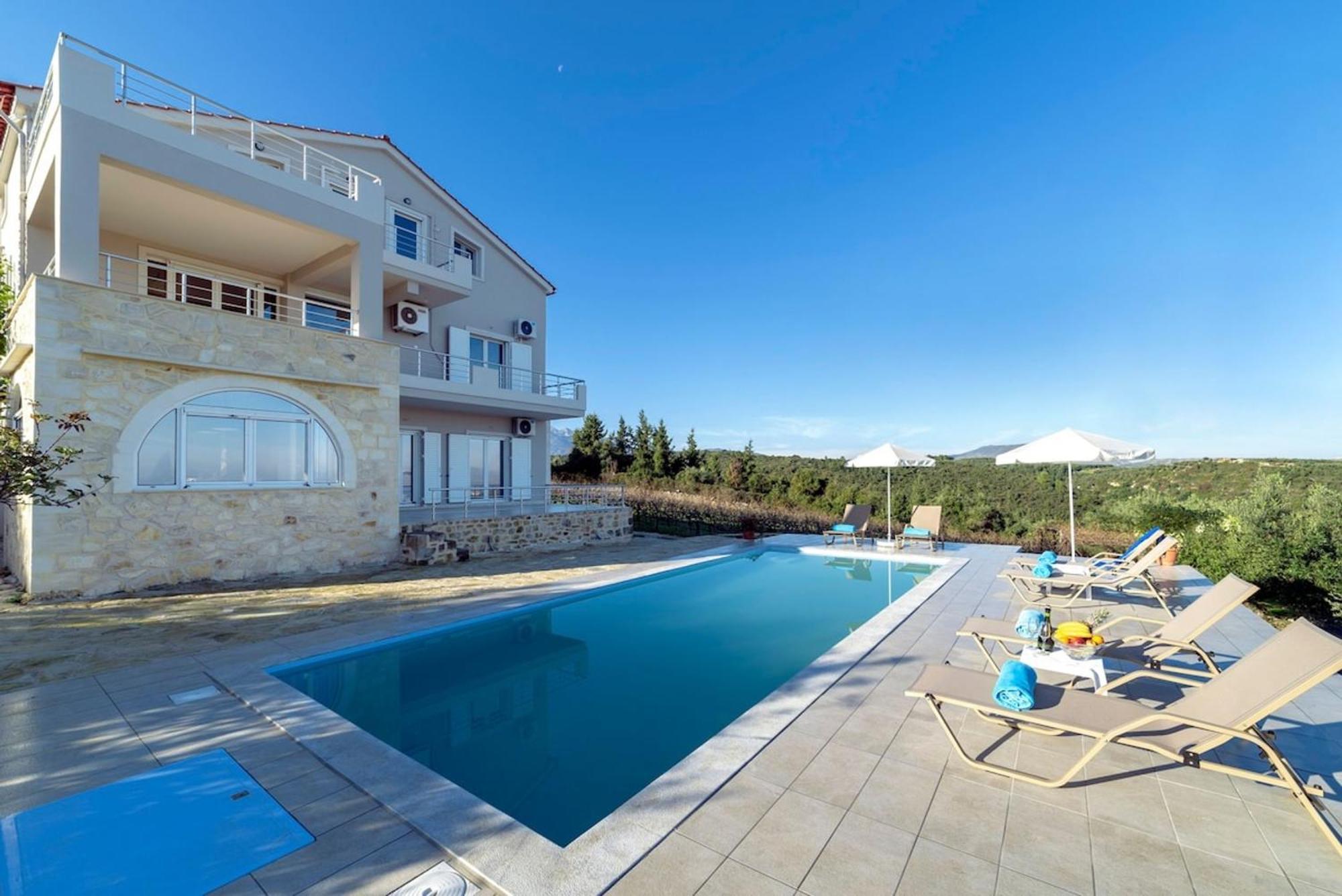 Villa Konstantinos Hilltop Vineyard Escape Almirida المظهر الخارجي الصورة