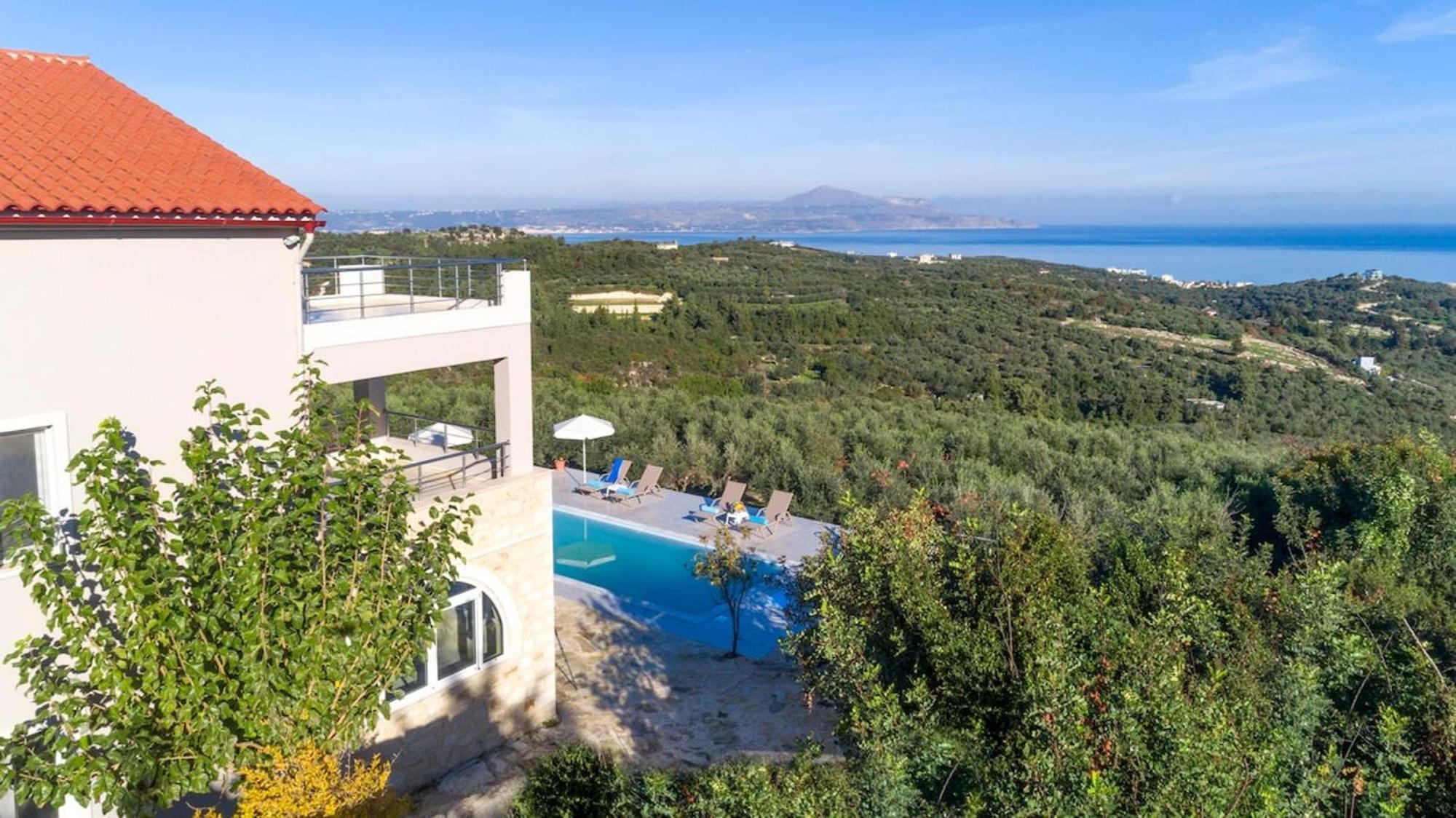 Villa Konstantinos Hilltop Vineyard Escape Almirida المظهر الخارجي الصورة