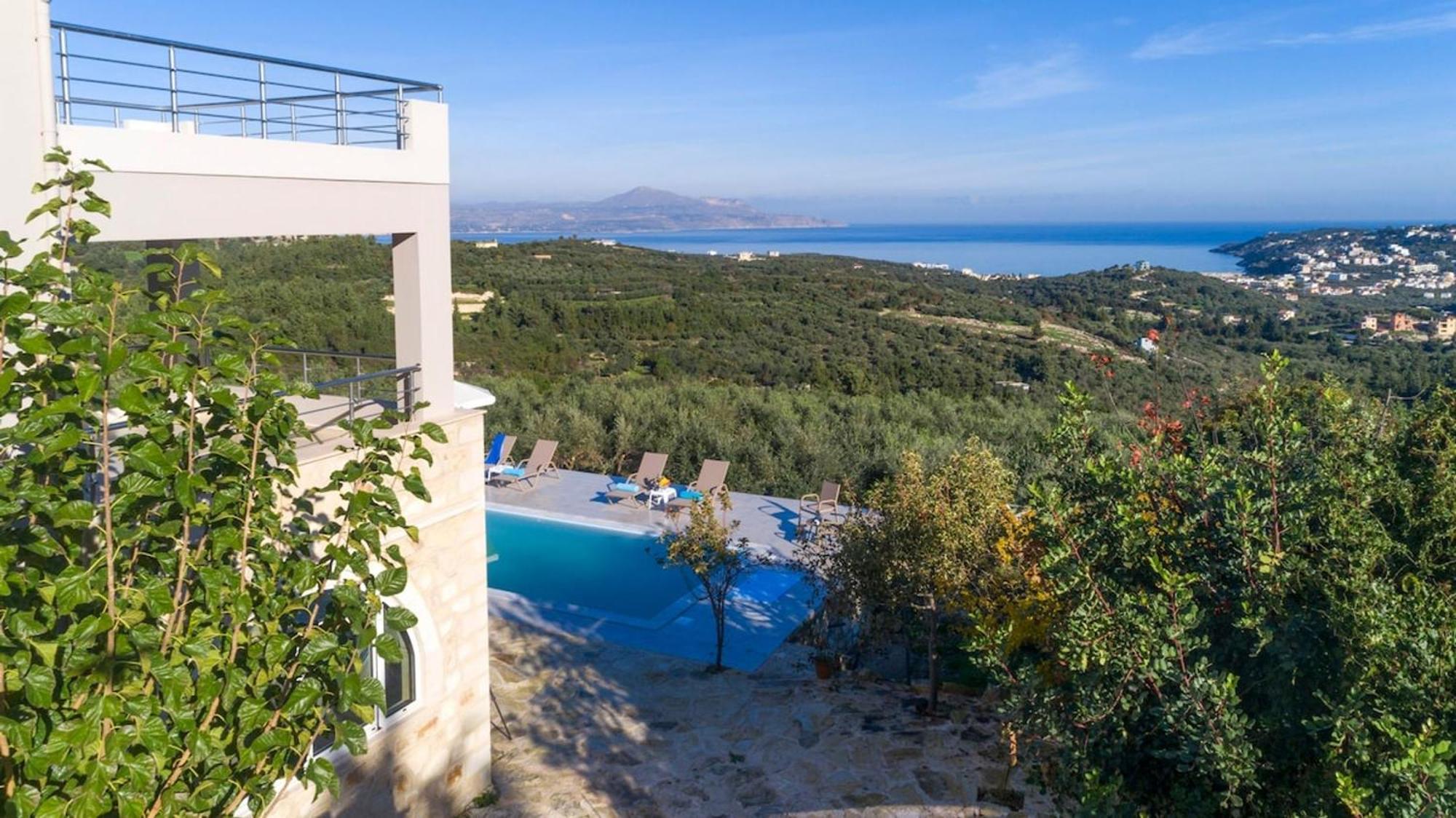Villa Konstantinos Hilltop Vineyard Escape Almirida المظهر الخارجي الصورة