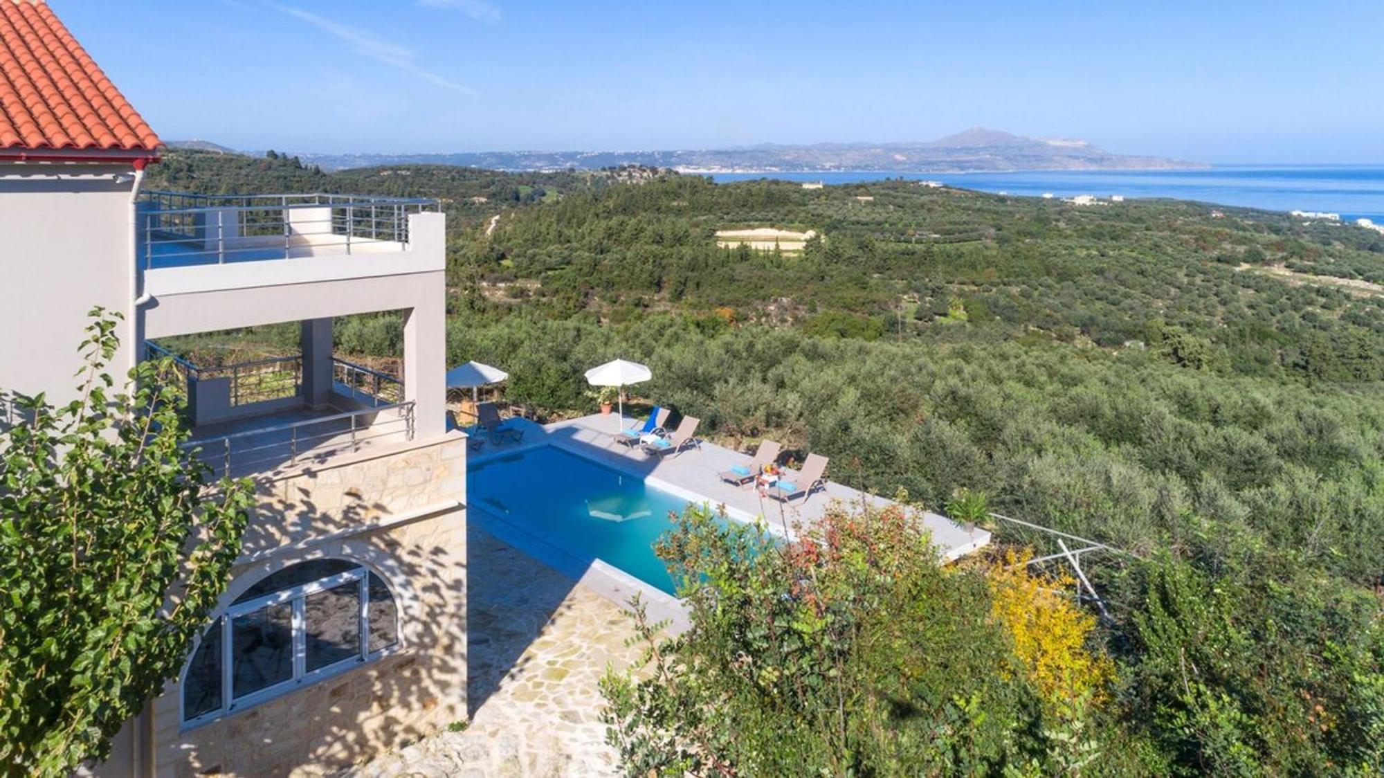 Villa Konstantinos Hilltop Vineyard Escape Almirida المظهر الخارجي الصورة