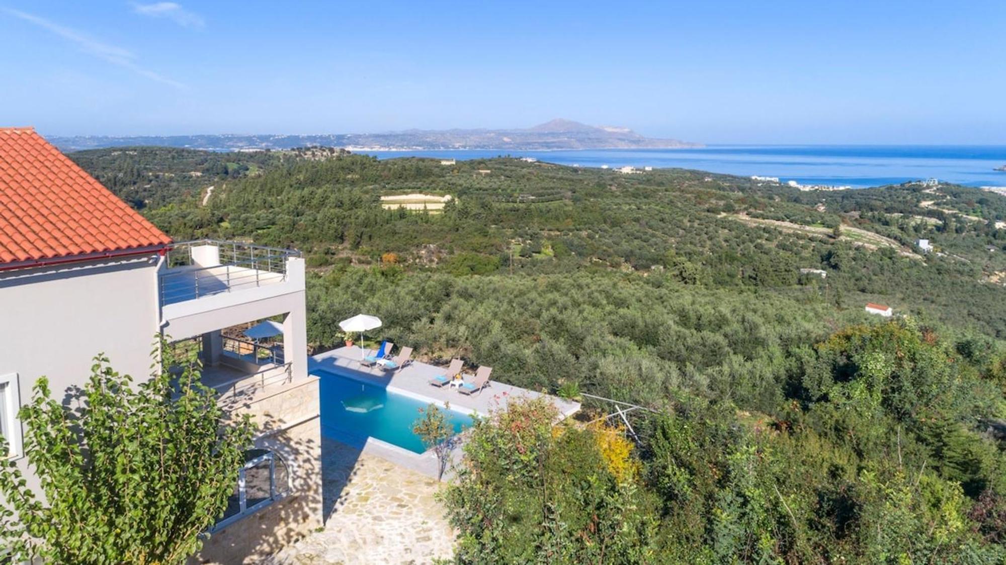 Villa Konstantinos Hilltop Vineyard Escape Almirida المظهر الخارجي الصورة