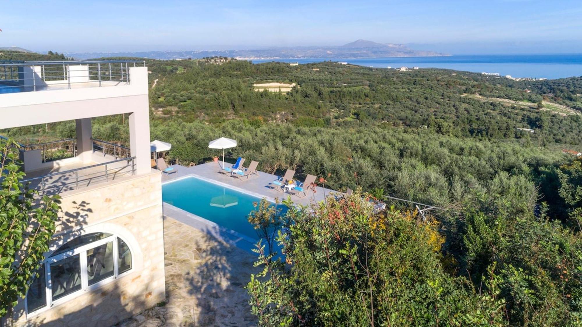 Villa Konstantinos Hilltop Vineyard Escape Almirida المظهر الخارجي الصورة