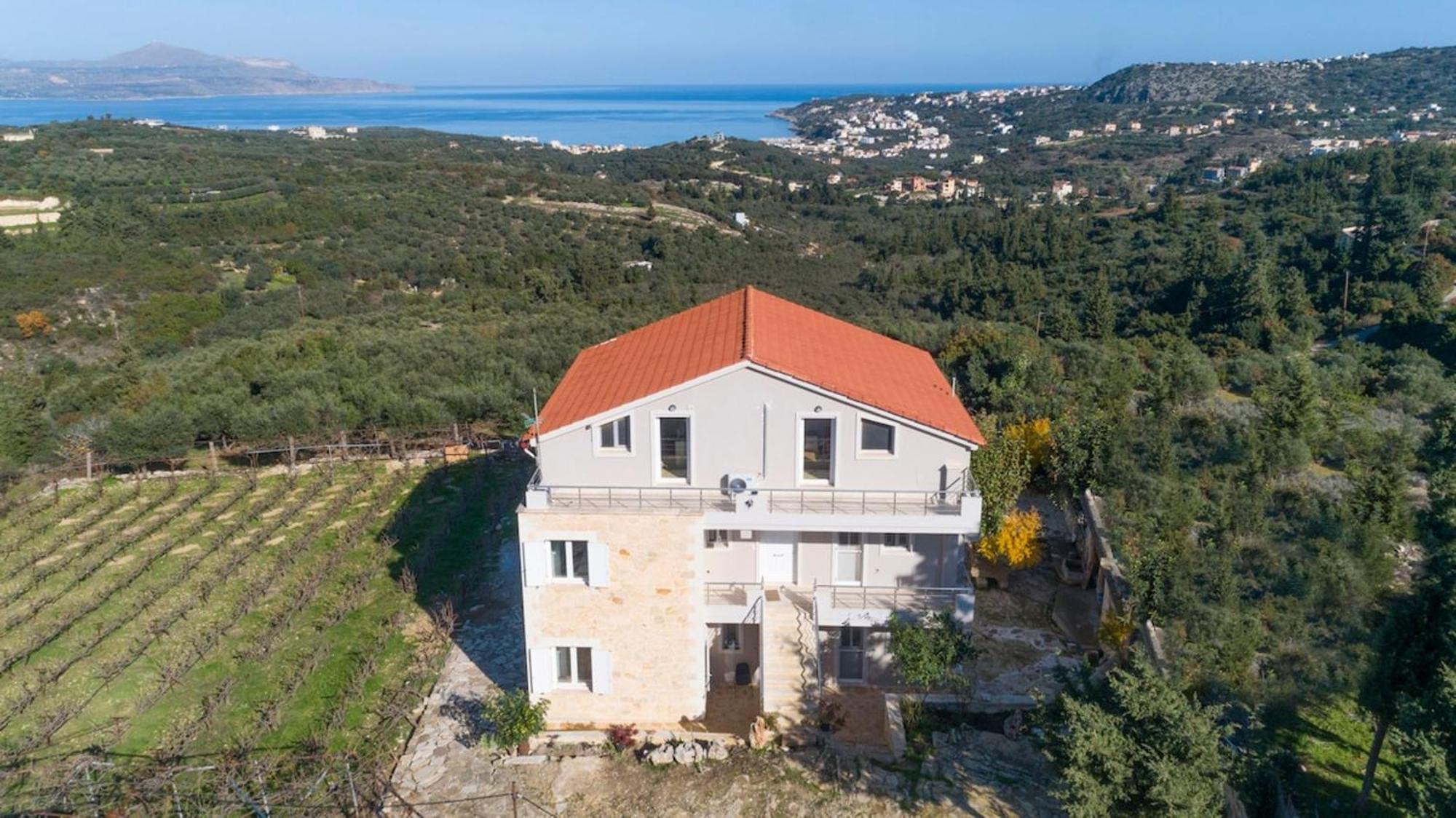 Villa Konstantinos Hilltop Vineyard Escape Almirida المظهر الخارجي الصورة