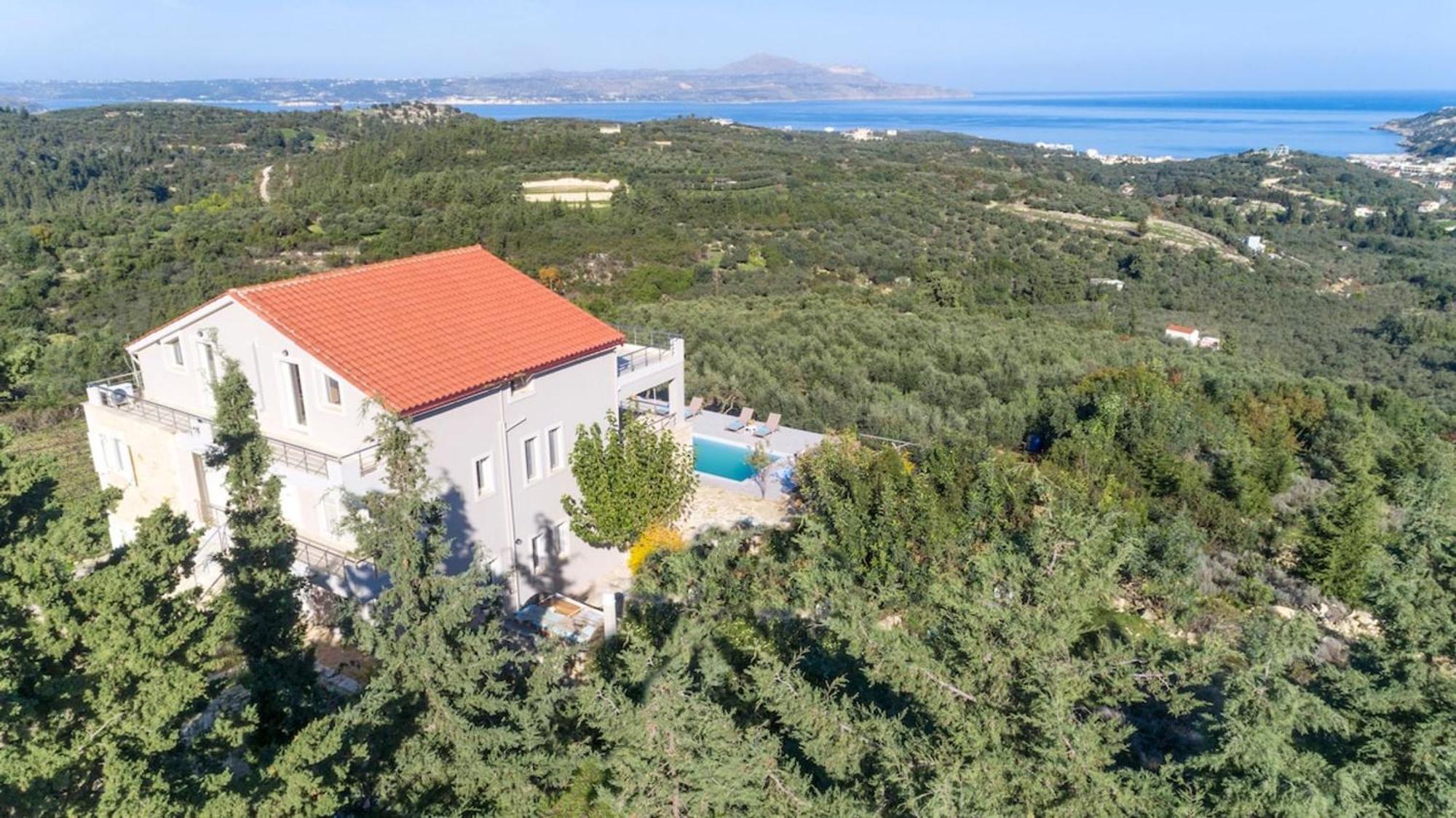 Villa Konstantinos Hilltop Vineyard Escape Almirida المظهر الخارجي الصورة