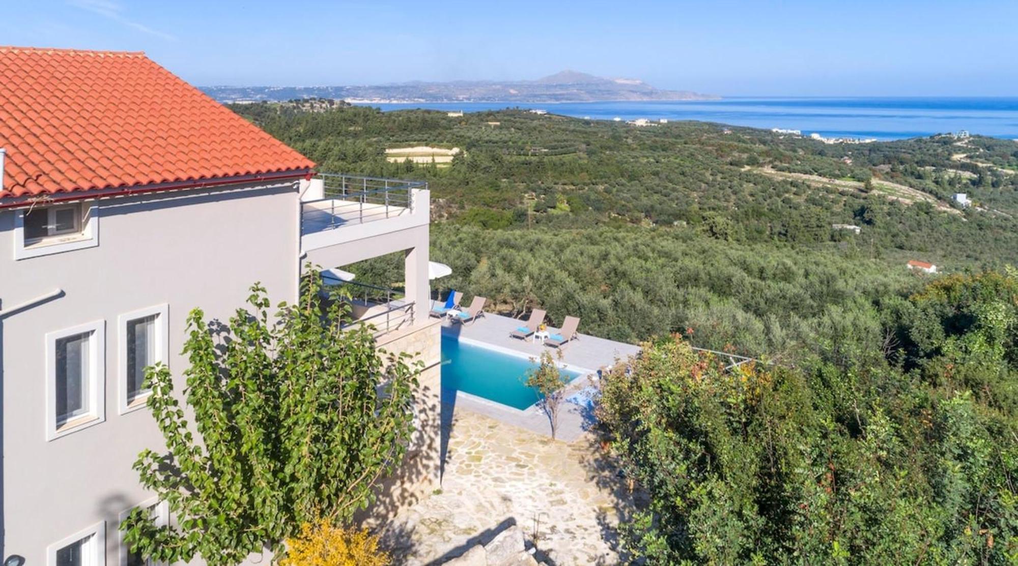 Villa Konstantinos Hilltop Vineyard Escape Almirida المظهر الخارجي الصورة